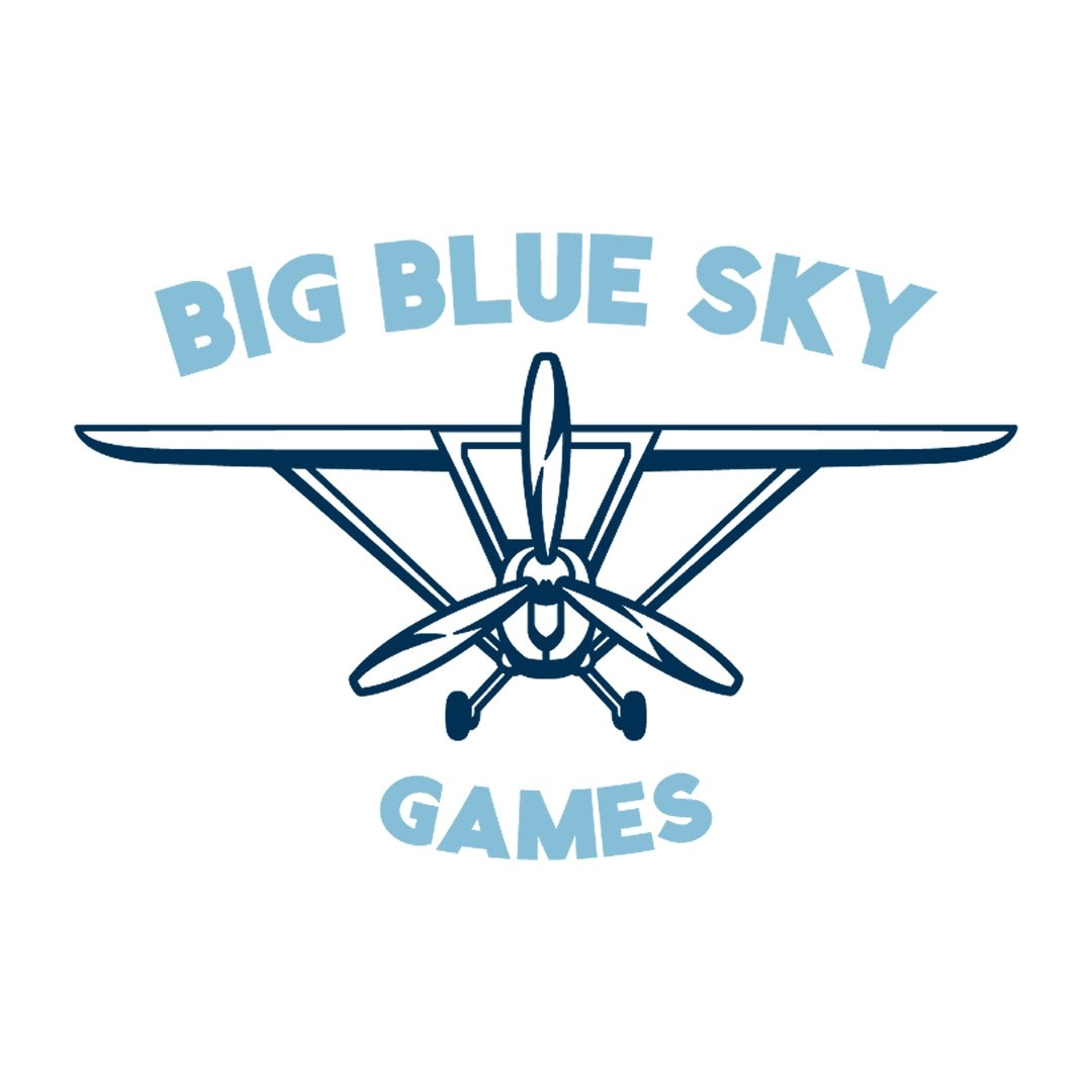 Big Blue Sky Games logo - white background